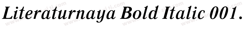 Literaturnaya Bold Italic 001.001字体转换